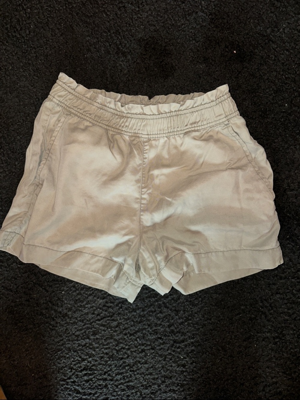 Light Green Women's Elastic Waist Casual Shorts